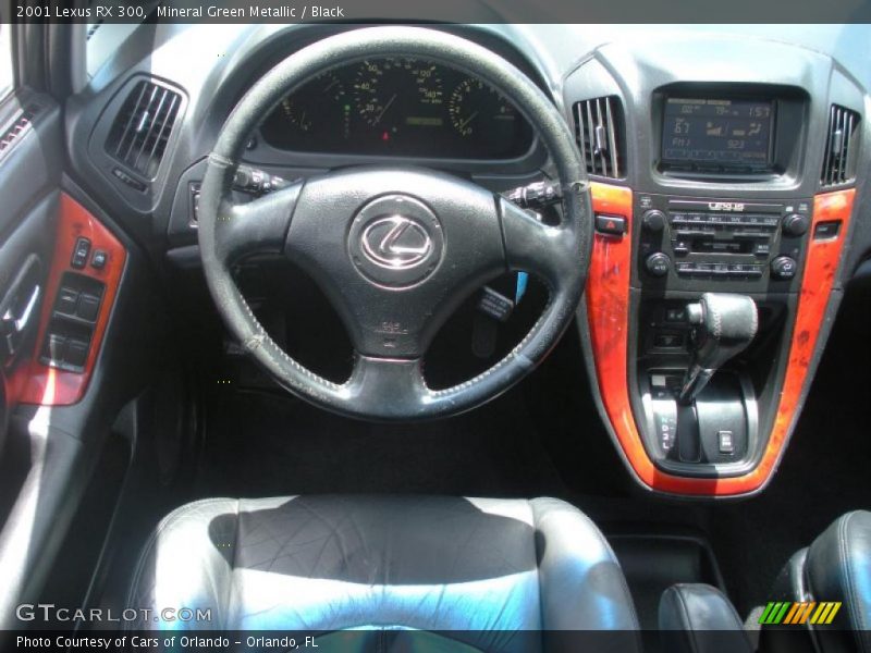 Mineral Green Metallic / Black 2001 Lexus RX 300