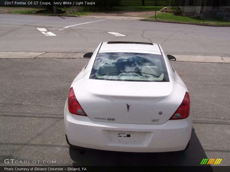 Ivory White / Light Taupe 2007 Pontiac G6 GT Coupe