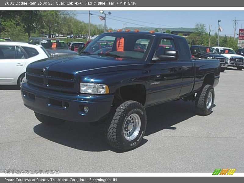 Patriot Blue Pearl / Mist Gray 2001 Dodge Ram 2500 SLT Quad Cab 4x4