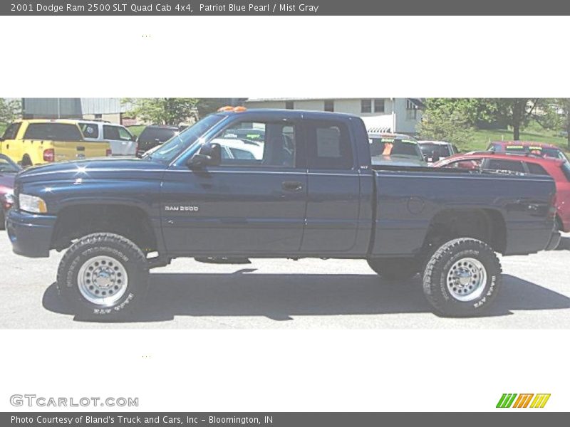 Patriot Blue Pearl / Mist Gray 2001 Dodge Ram 2500 SLT Quad Cab 4x4