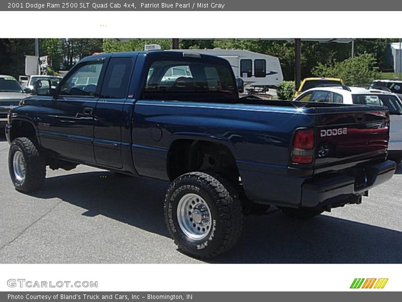 Patriot Blue Pearl / Mist Gray 2001 Dodge Ram 2500 SLT Quad Cab 4x4