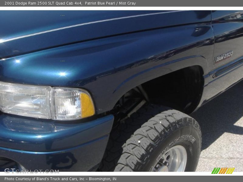 Patriot Blue Pearl / Mist Gray 2001 Dodge Ram 2500 SLT Quad Cab 4x4