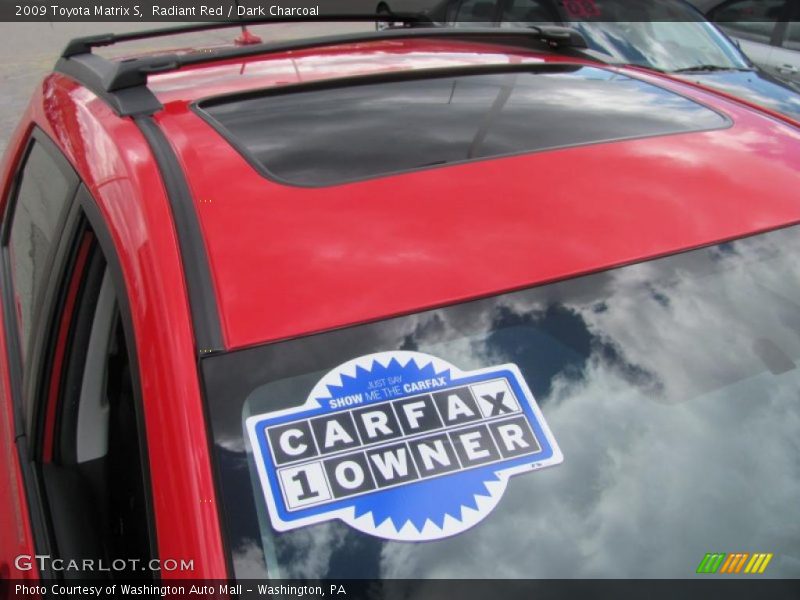 Radiant Red / Dark Charcoal 2009 Toyota Matrix S