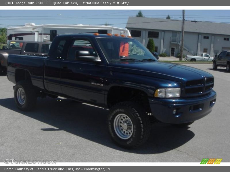 Patriot Blue Pearl / Mist Gray 2001 Dodge Ram 2500 SLT Quad Cab 4x4