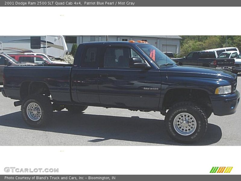 Patriot Blue Pearl / Mist Gray 2001 Dodge Ram 2500 SLT Quad Cab 4x4