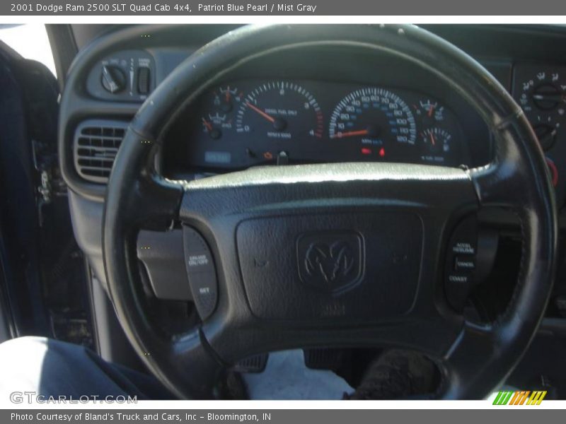 Patriot Blue Pearl / Mist Gray 2001 Dodge Ram 2500 SLT Quad Cab 4x4