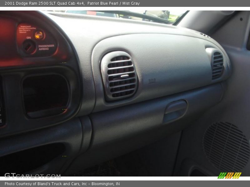 Patriot Blue Pearl / Mist Gray 2001 Dodge Ram 2500 SLT Quad Cab 4x4