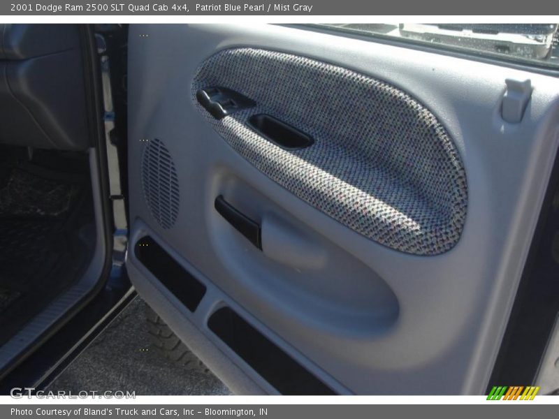 Patriot Blue Pearl / Mist Gray 2001 Dodge Ram 2500 SLT Quad Cab 4x4