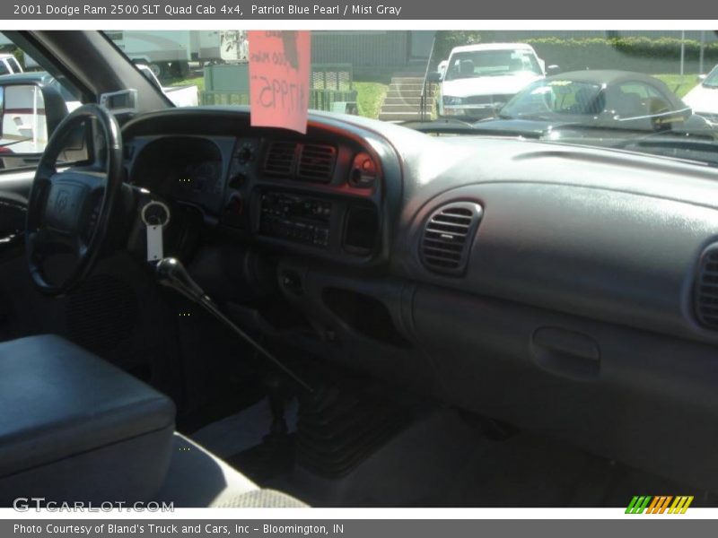 Patriot Blue Pearl / Mist Gray 2001 Dodge Ram 2500 SLT Quad Cab 4x4
