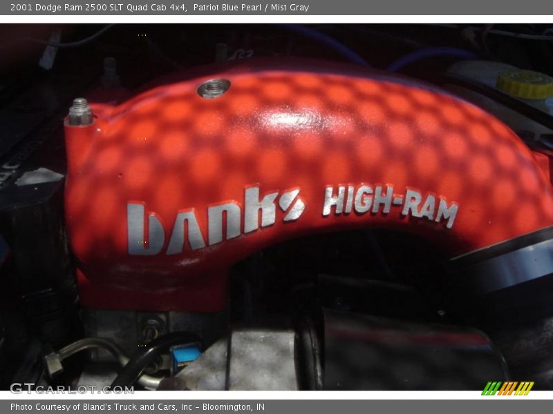 Patriot Blue Pearl / Mist Gray 2001 Dodge Ram 2500 SLT Quad Cab 4x4