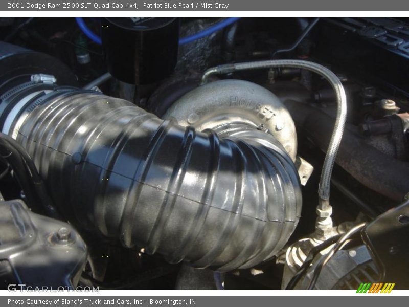Patriot Blue Pearl / Mist Gray 2001 Dodge Ram 2500 SLT Quad Cab 4x4