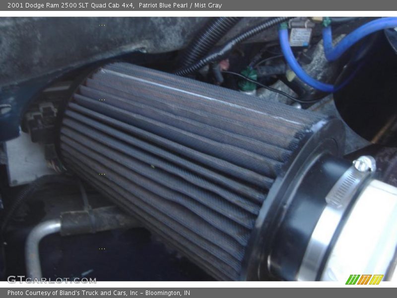 Patriot Blue Pearl / Mist Gray 2001 Dodge Ram 2500 SLT Quad Cab 4x4