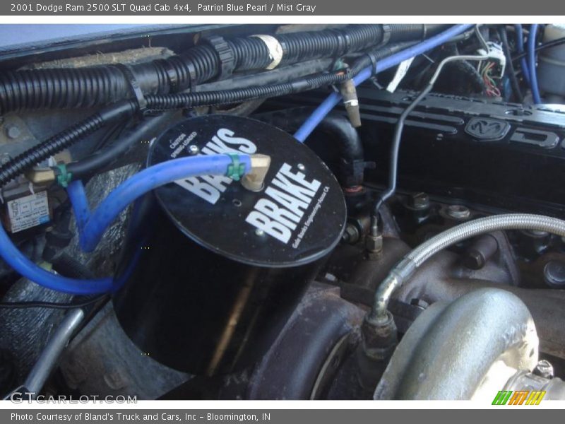 Patriot Blue Pearl / Mist Gray 2001 Dodge Ram 2500 SLT Quad Cab 4x4