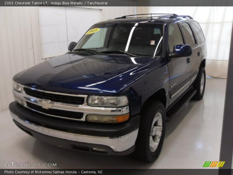 Indigo Blue Metallic / Tan/Neutral 2003 Chevrolet Tahoe LT