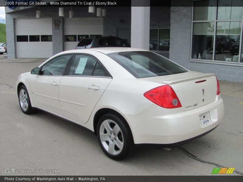 White Diamond Tri Coat / Ebony Black 2008 Pontiac G6 Sedan