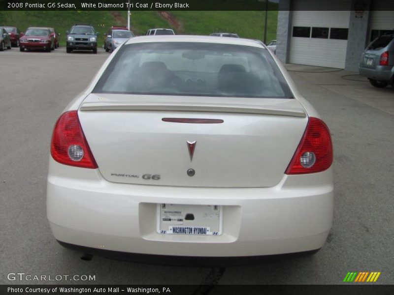White Diamond Tri Coat / Ebony Black 2008 Pontiac G6 Sedan