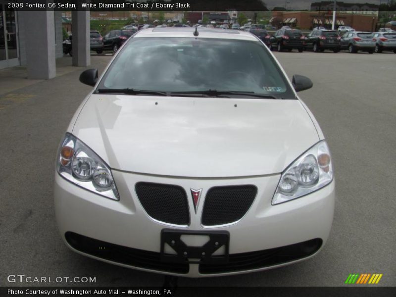 White Diamond Tri Coat / Ebony Black 2008 Pontiac G6 Sedan