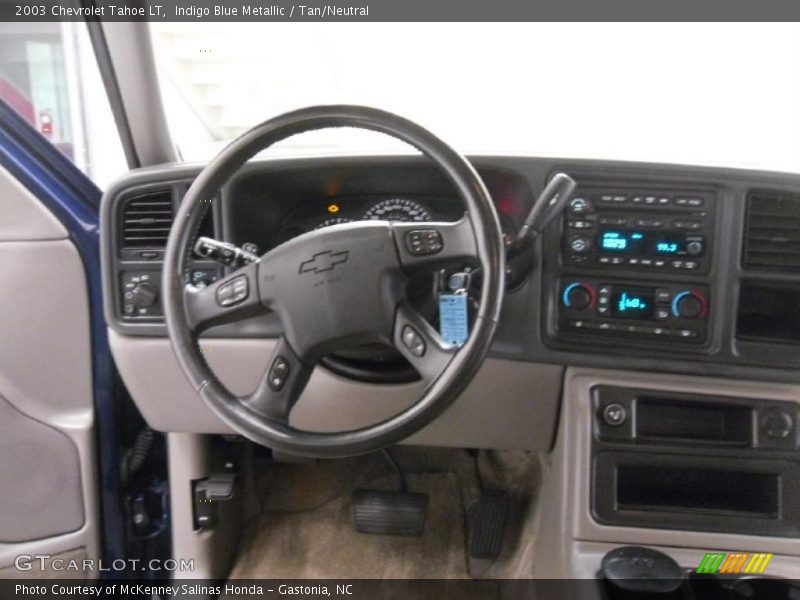 Indigo Blue Metallic / Tan/Neutral 2003 Chevrolet Tahoe LT