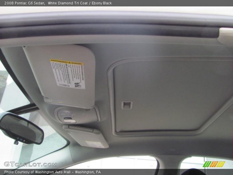 White Diamond Tri Coat / Ebony Black 2008 Pontiac G6 Sedan