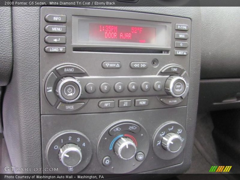 White Diamond Tri Coat / Ebony Black 2008 Pontiac G6 Sedan