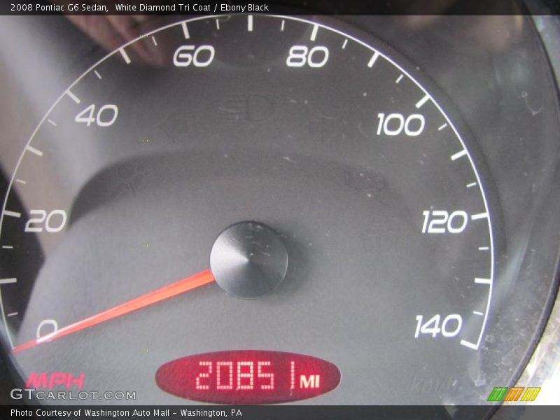 White Diamond Tri Coat / Ebony Black 2008 Pontiac G6 Sedan