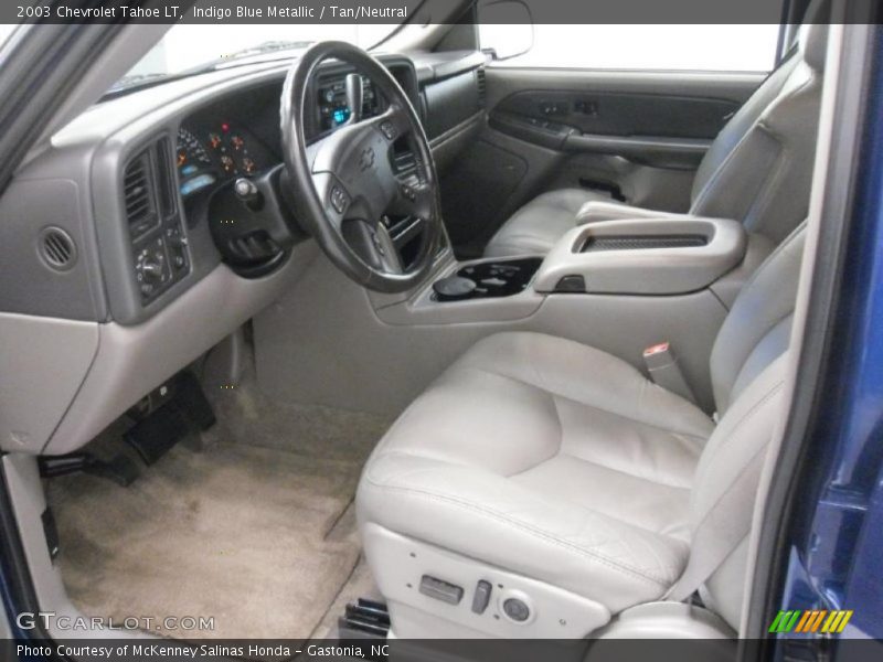 Indigo Blue Metallic / Tan/Neutral 2003 Chevrolet Tahoe LT
