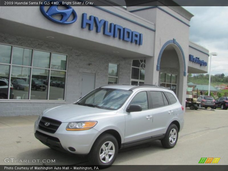 Bright Silver / Gray 2009 Hyundai Santa Fe GLS 4WD