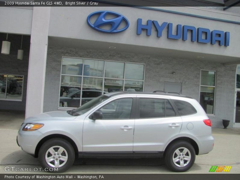 Bright Silver / Gray 2009 Hyundai Santa Fe GLS 4WD