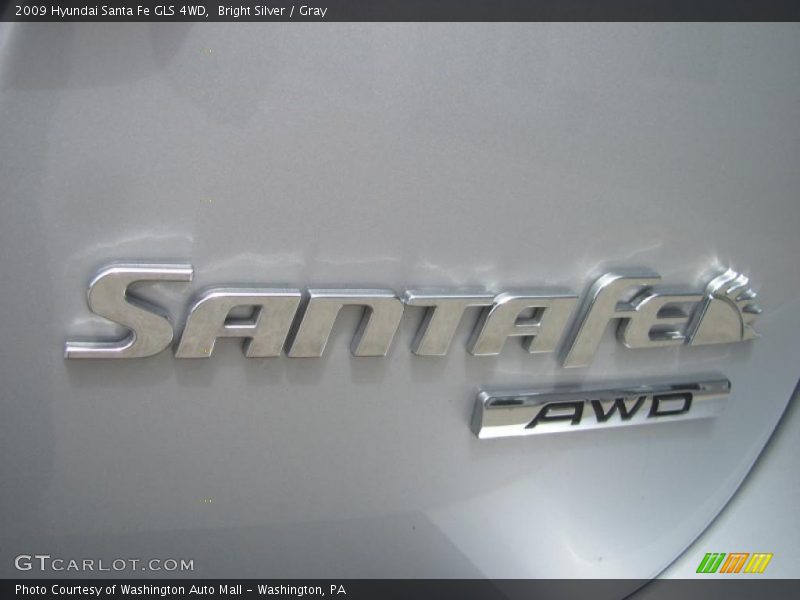 Bright Silver / Gray 2009 Hyundai Santa Fe GLS 4WD