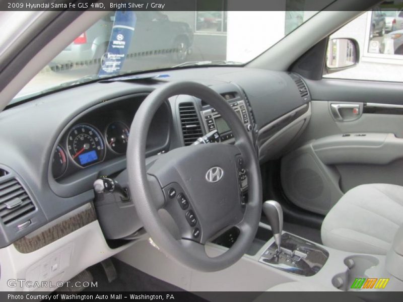 Bright Silver / Gray 2009 Hyundai Santa Fe GLS 4WD