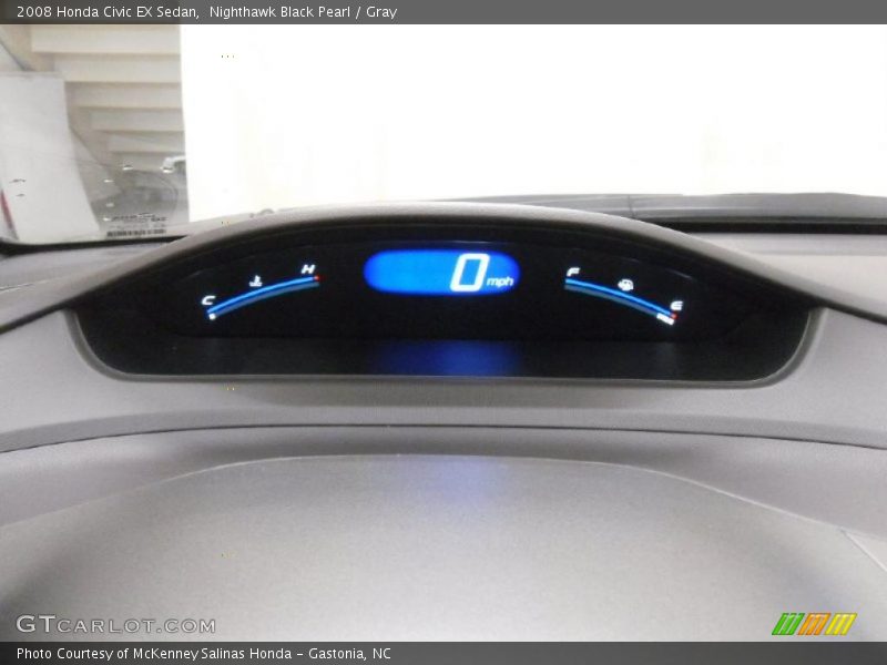 Nighthawk Black Pearl / Gray 2008 Honda Civic EX Sedan