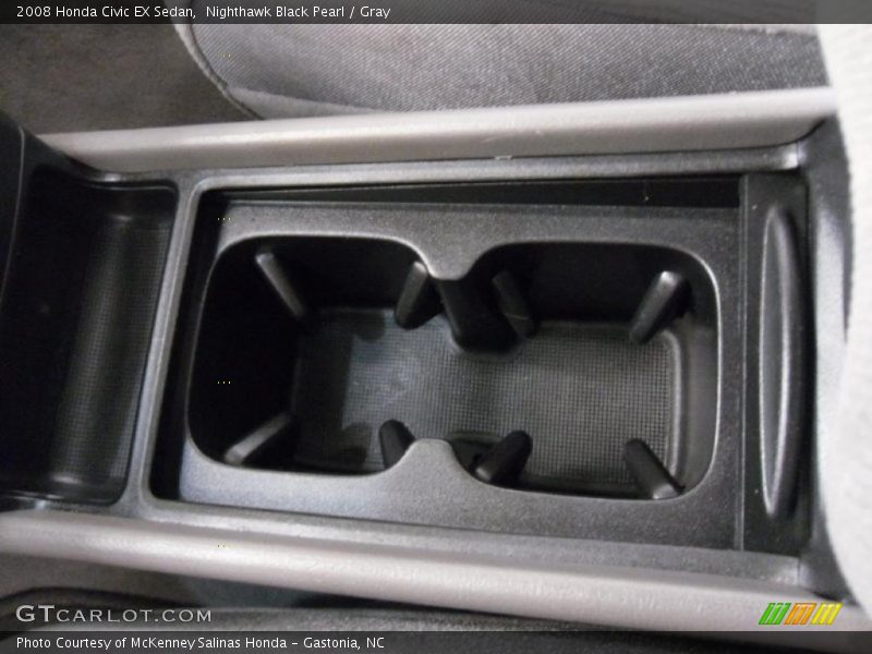 Nighthawk Black Pearl / Gray 2008 Honda Civic EX Sedan
