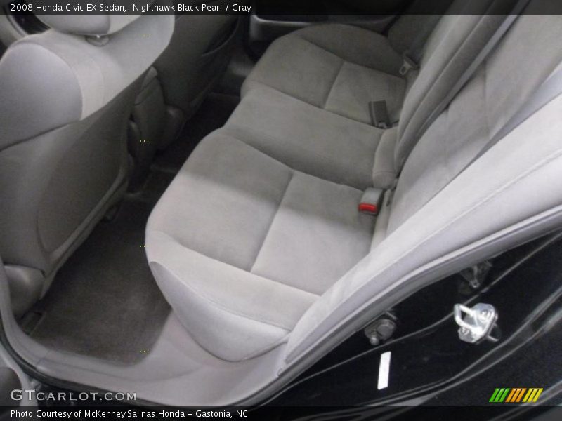Nighthawk Black Pearl / Gray 2008 Honda Civic EX Sedan