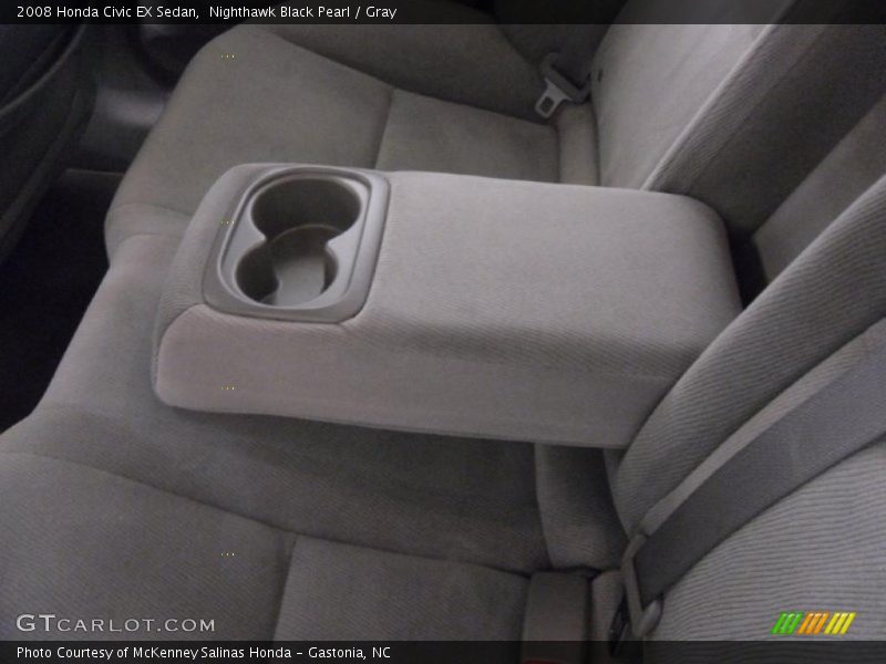 Nighthawk Black Pearl / Gray 2008 Honda Civic EX Sedan