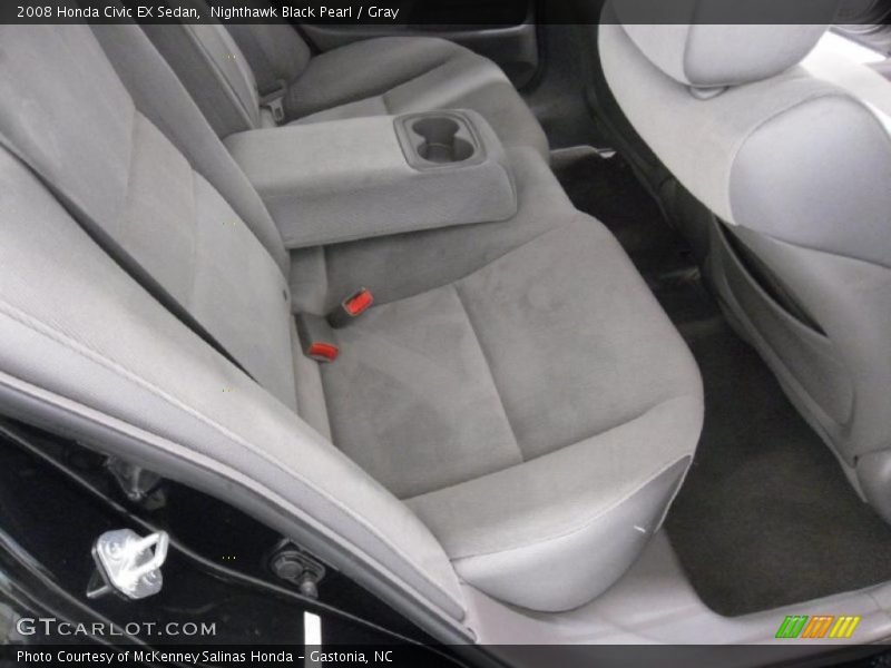 Nighthawk Black Pearl / Gray 2008 Honda Civic EX Sedan