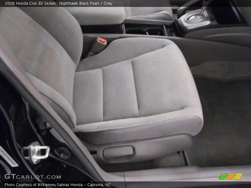 Nighthawk Black Pearl / Gray 2008 Honda Civic EX Sedan