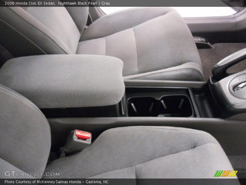 Nighthawk Black Pearl / Gray 2008 Honda Civic EX Sedan