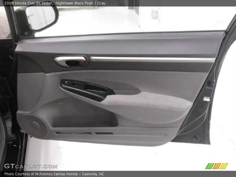 Nighthawk Black Pearl / Gray 2008 Honda Civic EX Sedan