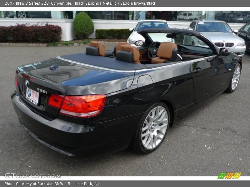 Black Sapphire Metallic / Saddle Brown/Black 2007 BMW 3 Series 328i Convertible