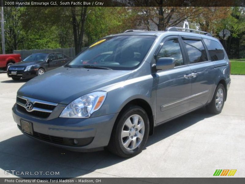 South Pacific Blue / Gray 2008 Hyundai Entourage GLS