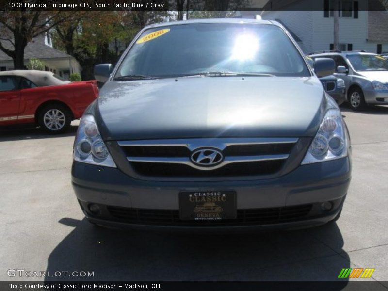South Pacific Blue / Gray 2008 Hyundai Entourage GLS