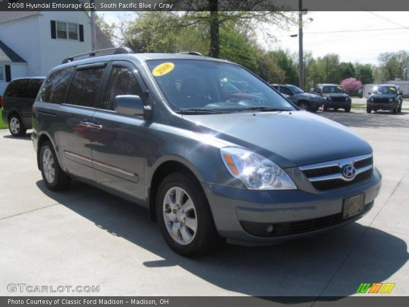 South Pacific Blue / Gray 2008 Hyundai Entourage GLS