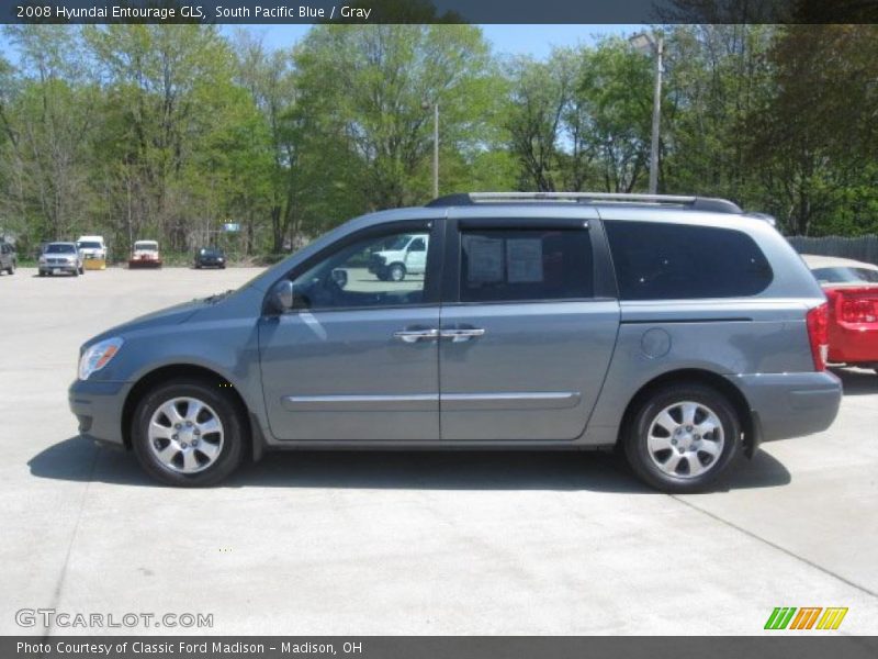 South Pacific Blue / Gray 2008 Hyundai Entourage GLS