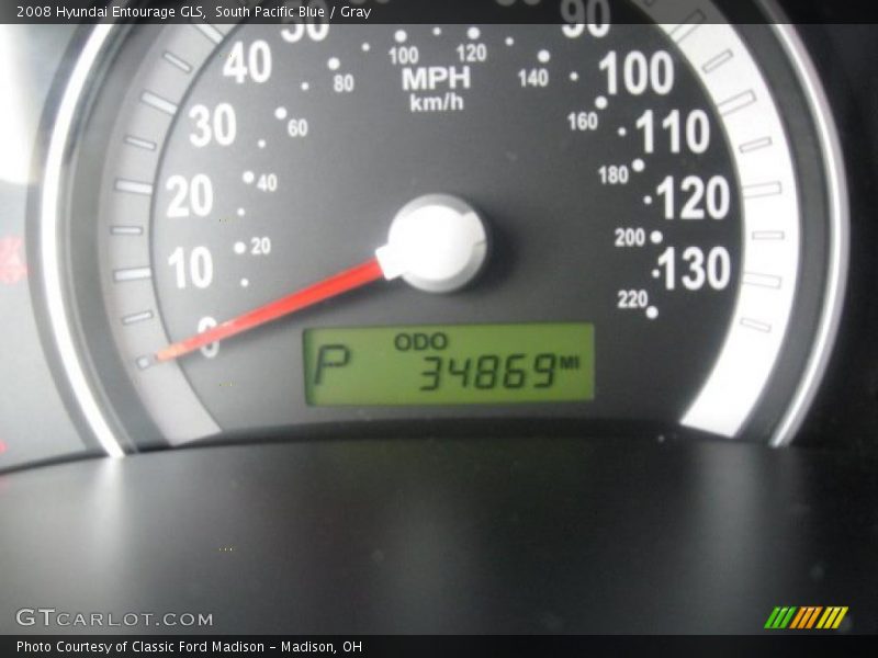 South Pacific Blue / Gray 2008 Hyundai Entourage GLS
