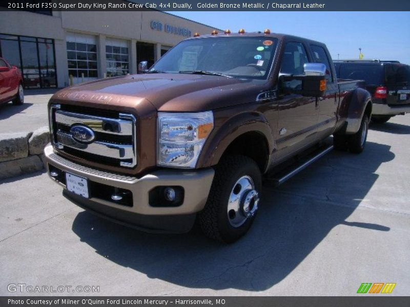 Golden Bronze Metallic / Chaparral Leather 2011 Ford F350 Super Duty King Ranch Crew Cab 4x4 Dually