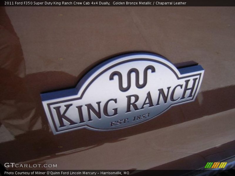 Golden Bronze Metallic / Chaparral Leather 2011 Ford F350 Super Duty King Ranch Crew Cab 4x4 Dually