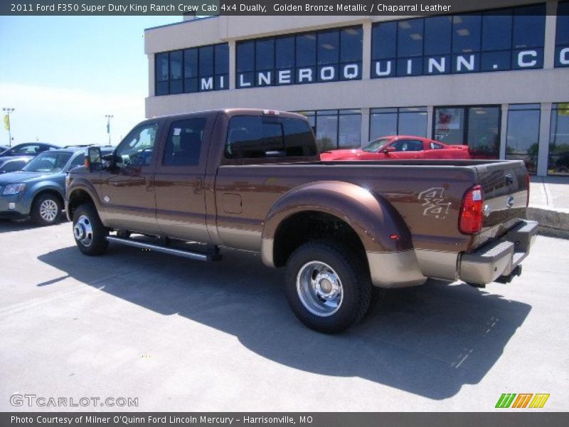 Golden Bronze Metallic / Chaparral Leather 2011 Ford F350 Super Duty King Ranch Crew Cab 4x4 Dually