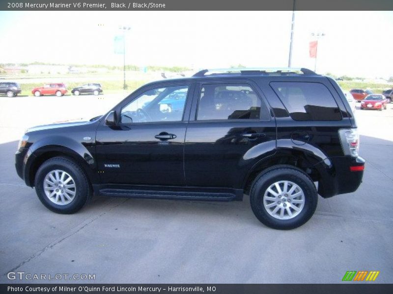 Black / Black/Stone 2008 Mercury Mariner V6 Premier