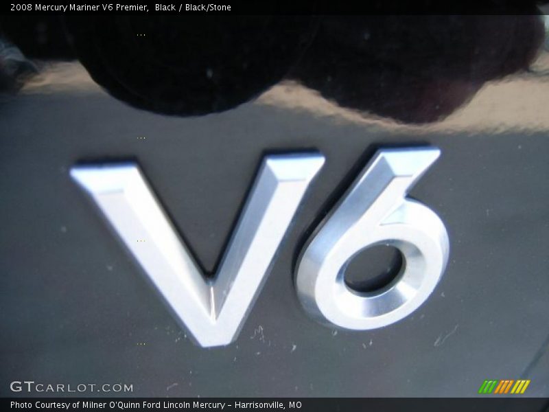 Black / Black/Stone 2008 Mercury Mariner V6 Premier