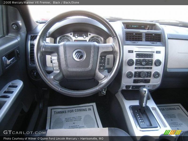 Black / Black/Stone 2008 Mercury Mariner V6 Premier